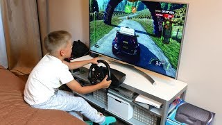 Машинки Ралли Играем с гоночным рулем Thrustmaster T80 для PS4/PS3/PC