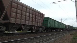 Соединённый грузовой поезд // ВЛ80С-638 и ВЛ80С-682