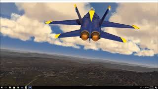 AEROFLY FS2 OCULUS VR F18 BLUE ANGEL FLIGHT  OVER LAS VEGAS