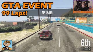 The 99 Lap Race! - GTA Live Racing #69