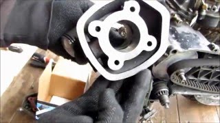 замена поршневой на скутере 2т Gilera runner 50cc