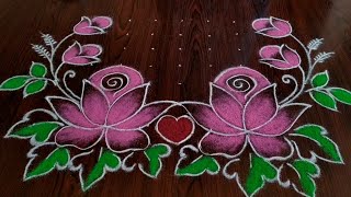 2020 New year special Rangoli (9×7) dot's..