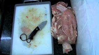 Разделка курицы ножами: Boker PSK и ???