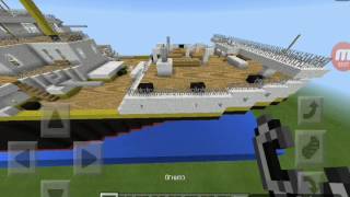 постройка  Титаника в майнкрафте 0,15,0    с программы  Builber for minecraft pe