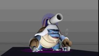 RIG POKEMON MEGA BLASTOISE C4D