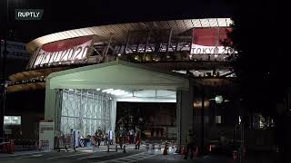 Live outside Tokyo's Olympic stadium as first medals won in athletics