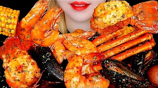 ASMR SEAFOOD BOIL (SNOW CRAB, SHRIMP, MUSSEL, LOBSTER TAIL) Mukbang Eating sounds