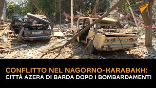 Conflitto nel Nagorno-Karabakh: città azera di Barda dopo i bombardamenti