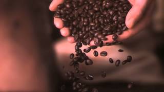 C Coffee beans slow motion