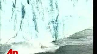 Raw Video: Glacier Starts Rare Winter Rupture