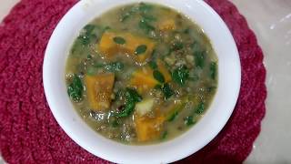 MONGGO,SQUASH AND MORINGA LEAVES  RECIPE: PANLASANG MAMAMAYANG