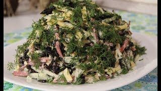 ВКУСНЫЙ ПРАЗДНИЧНЫЙ САЛАТ БЕЗ ВОЗНИ И ЗАМОРОЧЕК ЗИМНЯЯ СКАЗКА.