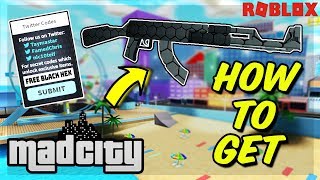 [CODE] HOW TO GET AND EQUIP THE BLACK HEX AK FOR FREE IN MAD CITY (ROBLOX)