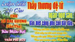 Lg Bài: Cho Cô Hai Gương (Cần Thơ), năm Nhâm-Ngũ, 20 câu – Đ.Đ Trần Phú Hữu
