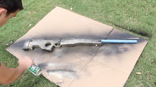 How To Paint An Airsoft Gun (Sniper Rifle) - Desert Camo