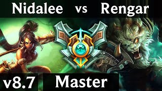 NIDALEE vs RENGAR (JUNGLE) /// Korea Master /// Patch 8.7