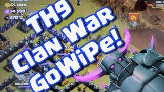 Clash of Clans TH9 Clan War | GoWiPe with Junior in Clash