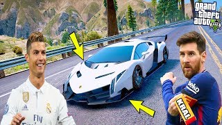 RONALDO YENİ SÜPER PAHALI ARABASIYLA MESSİ'Yİ GEZDİRİYOR! - GTA 5