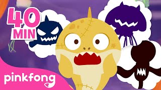 Tenebroso Tiburón Bebé Zombie y más Canciones Infantiles de Halloween | Pinkfong en español