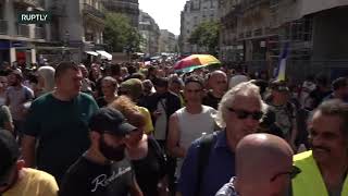 LIVE: Protesters rally in Paris against health passports, mandatory vaccination