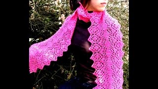 Вязание Ажурных Шарфов Спицами - 2019 / Knitting openwork scarf Spokes /Knitting durchbrochene Schal