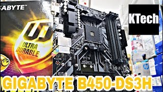UNBOXING GIGABYTE B450M-DS3H MOTHERBOARD 开箱 视频 2018