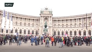LIVE: Rally against COVID restrictions and mandatory vaccination in Vienna, counter-demo expected