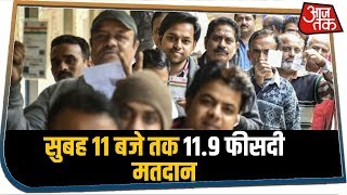 Delhi Polls 2020: दिल्ली में सुस्त गति से हो रहा मतदान, सुबह 11 बजे तक 11.9 फीसदी पोलिंग