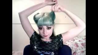 Easy pin up-esq style for short and medium hair!
