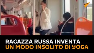 #Cina, ragazza russa inventa un modo insolito di #yoga