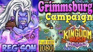 Kingdom Rush Origins HD - Grimmsburg Campaign (Level 8) Hero Reg'son