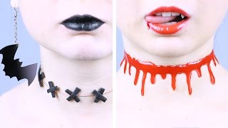 DIY Украшения к Хэллоуину | Чокеры СВОИМИ РУКАМИ | Halloween ? Afinka