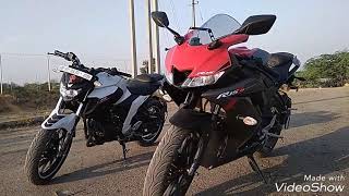 R15 V3 Vs Fz25 Drag Race | Yes Yamaha | R15 V3 Headlights View