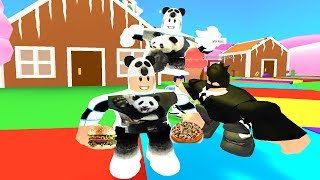 AÇ ADAMLAR ŞİŞKO OLUP PANDAYI KOVALADI - ROBLOX EAT or DIE