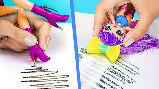 Sınıfa Gizlice Barbie Bebek Sokmanın 9 Tuhaf Yolu / Zekice Barbie ve LOL Sürpriz Bebek Hileleri