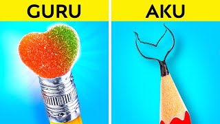 MENYELINAPKAN PERMEN KE SEKOLAH || Ide DIY Ngumpetin Makeup & Makanan ke Kelas oleh 123 GO! Like