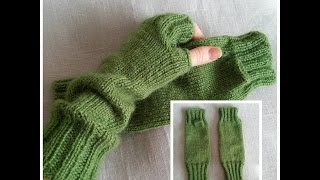 Простые и стильные МИТЕНКИ спицами МК. Часть 1. Варежки без пальчиков.