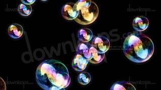 Soap Bubbles - Black Background - Calm Relaxing Motion Background Video Loop