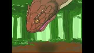 【Vore】 "The harpy is eaten by giant snake."【丸呑み】
