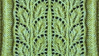 Ажурные Листья Спицами 2019 / Openwork Leaves Spaces / Perforierte Blätter Spokes