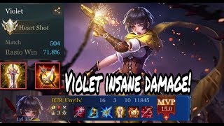 Violet Aov Gameplay New Patch Insane Damage! | Arena Of Valor Indonesia | Build & Gameplay Violet