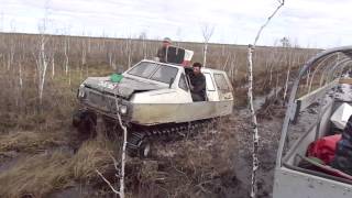 Вездеход 8х8 Соломономобиль-5, Васюганское болото, заросли у оз. Заморёновское. Вулкан.