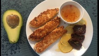 Куриные палочки в какосовой стужке.