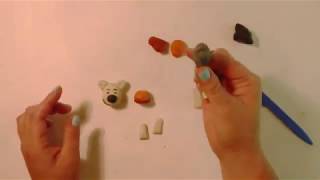 Тучка. Лепим Мимимишек из пластилина. Polar bear from clay