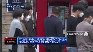 Kasus Covid-19 Naik, Korsel Perketat Aturan Jaga Jarak