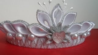 Новогодняя Корона Канзаши ! Для начинающих / New Crown Kanzashi! for beginners