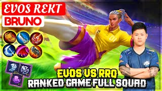 EVOS VS RRQ, Ranked Game Full Squad [ EVOS REKT Bruno ] Mobile Legend