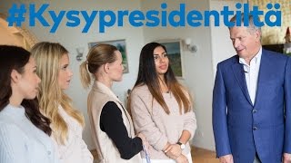 Huipputubettajat tapasivat presidentti Sauli Niinistön