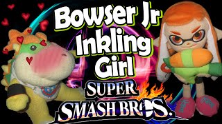 ABM: Bowser Jr vs Inkling Girl Super Smash Bros Wii U Gameplay!!