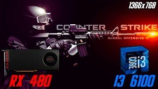 RX 480 + I3 6100 | CS:GO | Ultra Settings | 1366x768 |